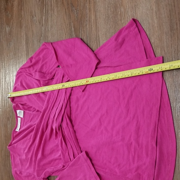 (M) Allison Brittney Solid Color Wrap Style Top Comfy Casual Loungewear Minimal - Picture 4 of 11